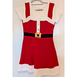 Margaux And Lexi Girls NWT L 14 Gold Buckle Sequin Christmas Dress Size